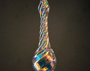 Iridescent Suncatcher, Dichroic Ornament, Window Decoration, Any Time Gift, Iridescent Ornament, Hand Blown Ornament, Christmas Ornament