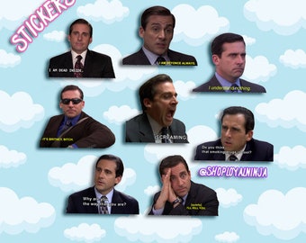 Michael Scott Quotes Sticker Set - The Office Tv Show - The Office Tv - The Office TV Gift - Office Michael - Tumblr Stickers - The Office