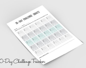 30-day Challenge: Squats Tracker Printable