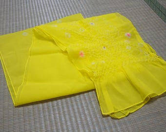 Yellow Hekoobi / obi belt for kimono/ scarf