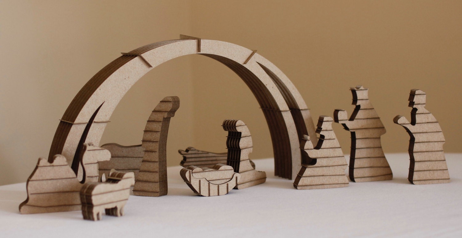 Cardboard Nativity Set