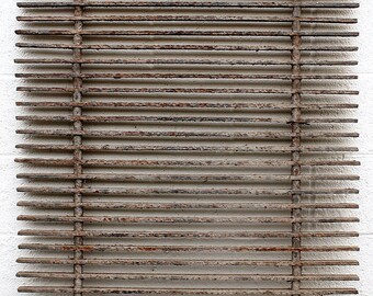 35x48 Antique Vintage Cast Iron Metal Gate Fence Panel Grille Industrial Factory