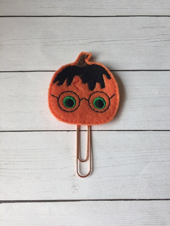 HP Pumpkin Planner Clip/Paper Clip/Feltie Clip. Harry Potter Planner Clip. Pumpkin Planner Clip. Wizard Planner Clip. Harry Planner Clip