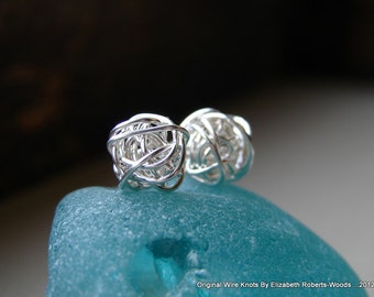 Sterling Silver Stud Knot Earrings #Silver Stud Earrings