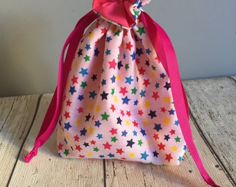 Small handmade drawstring gift bag