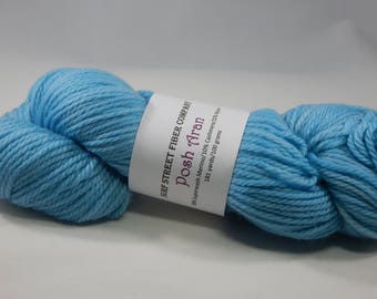 Superwash Merino-Cashmere-Nylon Hand-dyed Aran Weight Yarn "Glacial Lake"