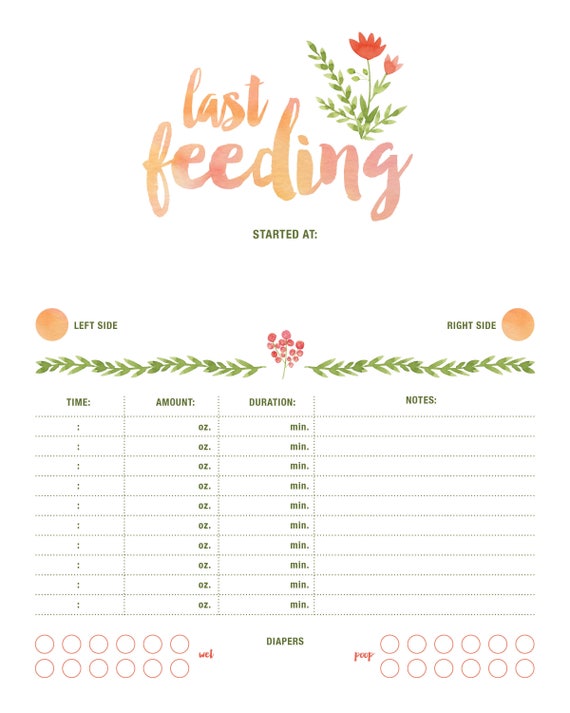 newborn feeding chart