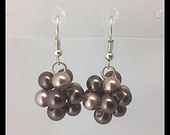 Bouquet of glass beads earrings