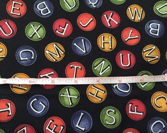 Tidings of Great Joy Quilting Treasures Letters on Circles Fabric Material Cotton 29"