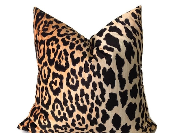 Leopard Velvet Pillow Velvet Pillow Throw Pillow Cheetah