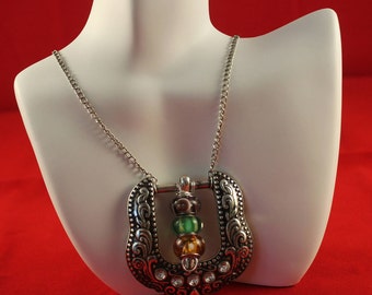 Necklace Belt Buckle/Earrings Set