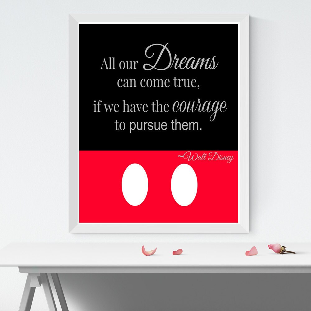 Printable Art Walt Disney Quote Wall Art Print All our