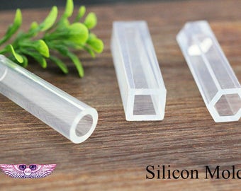 Silicon Resin Mold - Pendant Resin Mould Jewellery Making - Epoxy Resin Craft Mold -Silicone Mold Resin Cabochon - Tube Silicon Mold