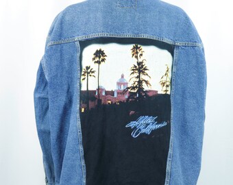 Eagles Hotel California Jean Jacket Blue Denim Trucker Sz 4XLT