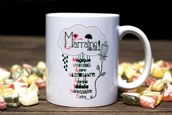 Mug marraine  Cadeau  marraine  Cadeau  bapt me Tasse marraine  