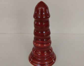 ADULT SEX TOY - Deep Firebrick - Handmade Ceramic #23