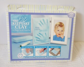 Baby Keepsake Clay kit-No Mess Clay & Frame set-DIY kit-Personalized baby kit-NEW- Un-Opened box