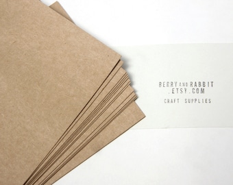 100 Kraft Paper Blank Postcards / Card stock, Size 4.2x6 inch - for postcard, greeting card, invitation, note cards or letterpress
