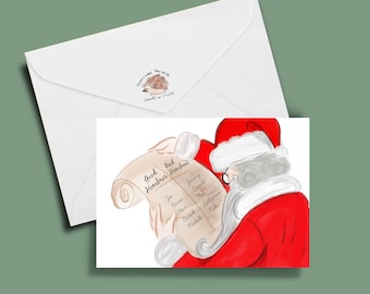 Funny Christmas Card, funny holiday card, trump card: Bad Hombre List