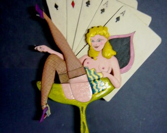 Tattoo Flash Wood Intarsia Carving Classic Flash Man's Ruin.