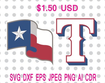 Texas rangers svg | Etsy