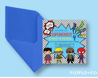 Superhero Costume Party Invitation