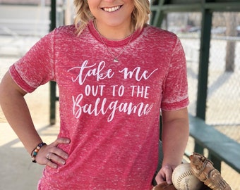 Take me out to the ballgame acid tee