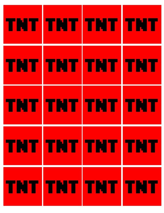 tnt minecraft labels package