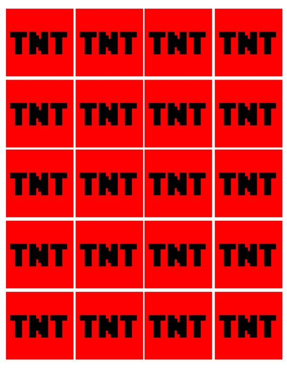 tnt minecraft labels package