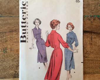 Vintage Butterick #8221 for Misses Shirtwaist Dress Size 12 Bust 32