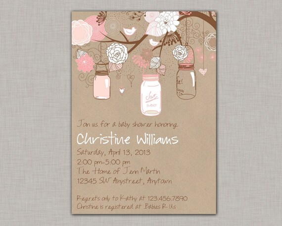mason jar invitation