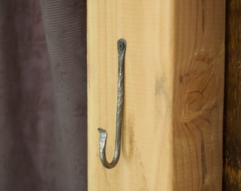 Twisted Rustic Coat Hook, Wall Hook, Metal Hook, Key Hook