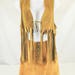 Vintage 60s 70s Suede Leather Tan Brown Hipster Western Boho Mini Skirt & Vest with Fringe Size 7 Small