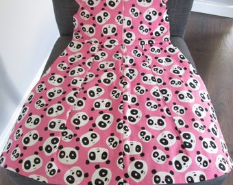 Fun panda print dress for toddler