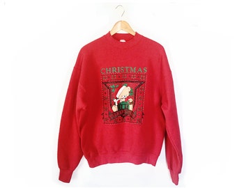 Christmas Sweatshirt tacky Christmas Ugly Christmas Sweater large xl Tacky Christmas Sweater
