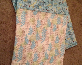 Blue floral pillowcases