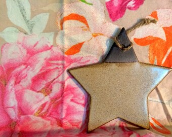 Hand made ceramics beige star