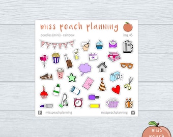 NEW - mini doodle stickers || planner stickers || img 45