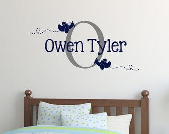 Boys monogram decal | Etsy