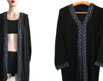 Navy Blue Cardigan, Vintage Jacket, Dark Blue Jacket, Vintage Long Blue Blazer Elegant Jacket Cardigan,