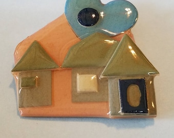 Vintage House Pin by Lucinda, House pin by Lucinda, Pin by Lucinda, by Lucinda, House Pin