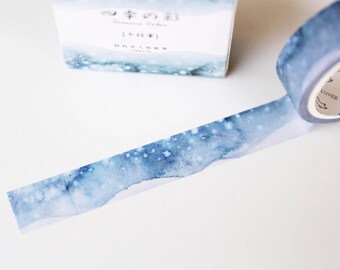 Winter Snow Washi Tape/ 15mm x7mm/DIYwedding Invitation/ Fun Washi Tape/ Planner decor-T018