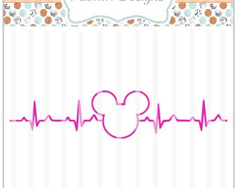 Download Mickey heartbeat | Etsy
