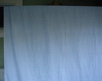 Blue and White Gingham Check Tablecloth, 57 x 71", Vintage Tablecloth, Farmhouse Chic, Summer Tablecloth, Picnic Tablecloth