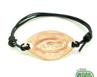 Paramecium bracelet with adjustable cord, protozoa microbiology jewellery
