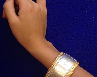 Silver & Gold Paunchi Arm Bracelet