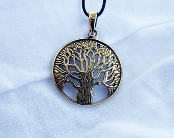 Tree of Life Pendant Handmade Bronze Necklace Jewelry