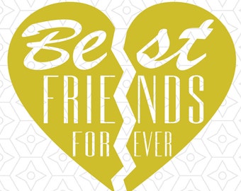 Best friends heart svg | Etsy