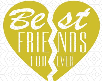 Best friends heart svg | Etsy