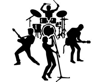 Rock band svg | Etsy